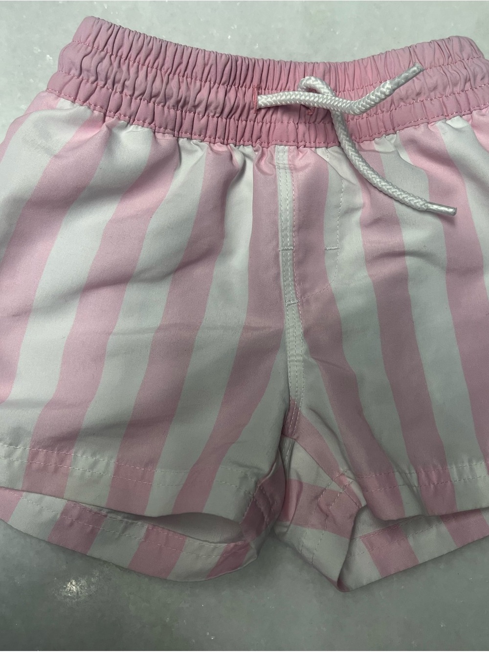 The Beaufort Bonnet Company Pink & White Striped Drawstring Shorts